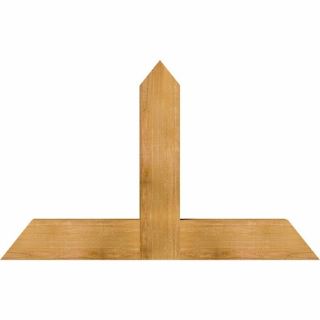 Ekena Millwork Portland Rough Sawn Timber Gable Bracket, Western Red Cedar, 48"W x 30"H x 4"D x 6"F, 15/12 Pitch GBW048X30X0406POR00RWR